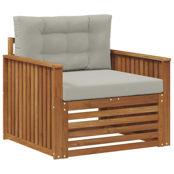 vidaXL K&uuml;lt&eacute;ri kanap&eacute; szett T&ouml;m&ouml;r ak&aacute;cfa &eacute;s poli&eacute;szter Term&eacute;szetes