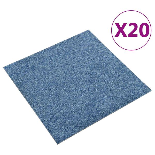 vidaXL Szőnyeg 20 pcs K&eacute;k 50 x 50 cm 100% Polipropil&eacute;n