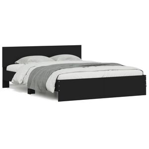 vidaXL fekete &aacute;gykeret fejt&aacute;ml&aacute;val 140 x 190 cm