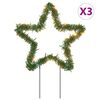 vidaXL kar&aacute;csonyi csillag f&eacute;nydekor&aacute;ci&oacute; 3 c&ouml;vekkel 50 LED 29 cm