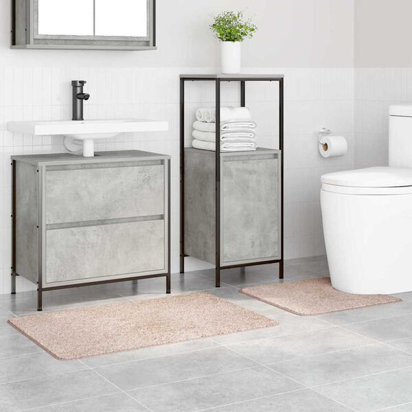 vidaXL Cs&uacute;sz&aacute;smentes f&uuml;rdőszőnyeg k&eacute;szlet 2 pcs Kr&eacute;m PP