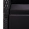 vidaXL 11 r&eacute;szes fekete polyrattan kerti &eacute;tkezőgarnit&uacute;ra p&aacute;rn&aacute;kkal