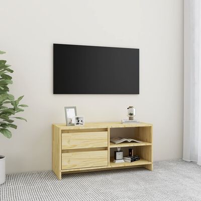 vidaXL tömör fenyőfa TV-szekrény 80 x 31 x 39 cm