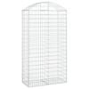 vidaXL &iacute;ves horganyzott vas gabion kos&aacute;r 100x50x180/200 cm