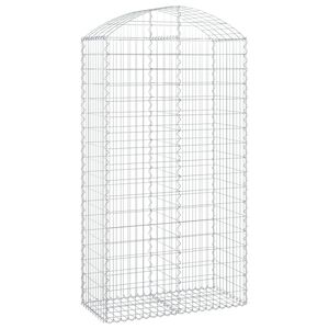 vidaXL &iacute;ves horganyzott vas gabion kos&aacute;r 100x50x180/200 cm