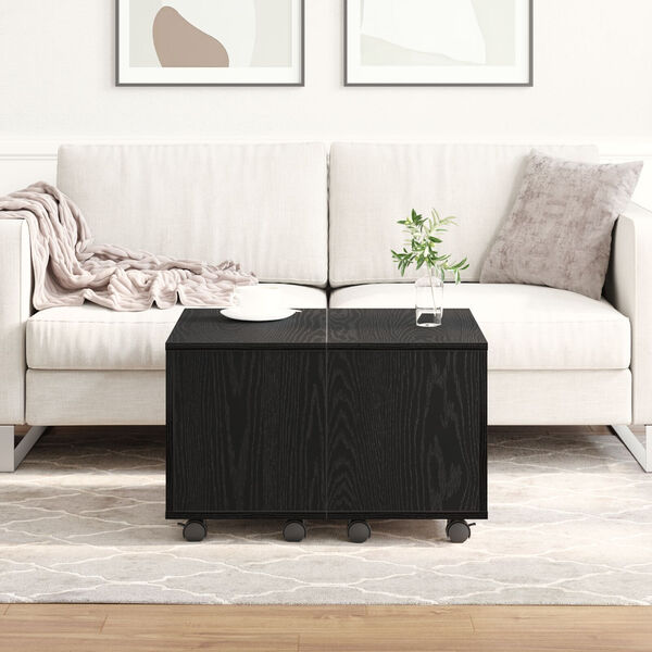 vidaXL Dohányzóasztal Musta tammi 60 x 60 x 38 cm Faanyag