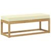 vidaXL K&uuml;lt&eacute;ri Sz&eacute;k Pad p&aacute;rn&aacute;val Feh&eacute;r 115 x 43 x 45 cm T&ouml;m&ouml;r Ak&aacute;cfa