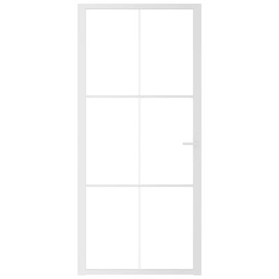 vidaXL fehér ESG üveg és alumínium beltéri ajtó 93 x 201,5 cm