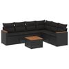 vidaXL Patio Sofa Set 6-szem&eacute;lyes Black