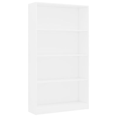 vidaXL 4-szintes fehér forgácslap könyvszekrény 80 x 24 x 142 cm