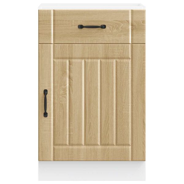 vidaXL Konyhai als&oacute; szekr&eacute;ny Lucca sonoma t&ouml;lgy szerelt fa