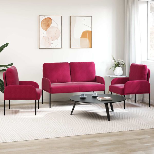 vidaXL &Uuml;lőgarnit&uacute;r&aacute;k p&aacute;rn&aacute;val 3 pcs Bord&oacute; 115 x 56 x 80 cm Furn&eacute;r