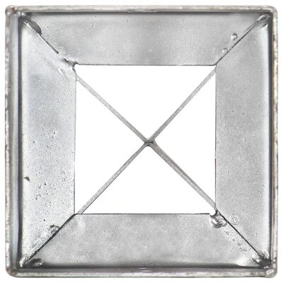 vidaXL 12 db ezüstszínű horganyzott acél kerítéstüske 10 x 10 x 76 cm