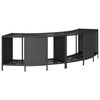 vidaXL fekete polyrattan &eacute;s t&ouml;m&ouml;r ak&aacute;cfa jakuzzi-keret
