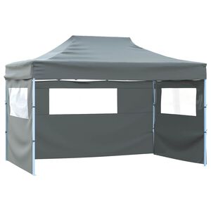 vidaXL Partys&aacute;tor 291 x 431 x 315 cm Antracitsz&uuml;rke Oxford Sz&ouml;vet