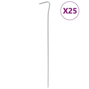 vidaXL 25 db horganyzott ac&eacute;l s&aacute;torc&ouml;vek 23 cm &Oslash;3 mm