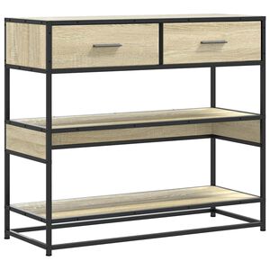 vidaXL sonoma t&ouml;lgy sz&iacute;nű szerelt fa t&aacute;lal&oacute;asztal 90x35x80 cm