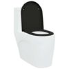 vidaXL WC &uuml;lőke Fekete 49 x 36 x 4 cm Duroplast