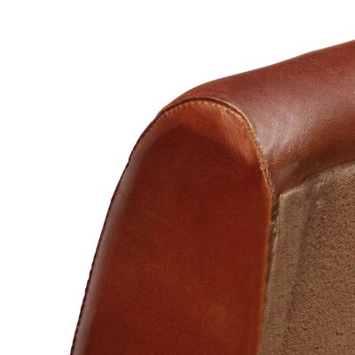 vidaXL barna kétszemélyes valódi bőr kanapé