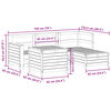 vidaXL 5 r&eacute;szes t&ouml;m&ouml;r fenyőfa kerti kanap&eacute;szett