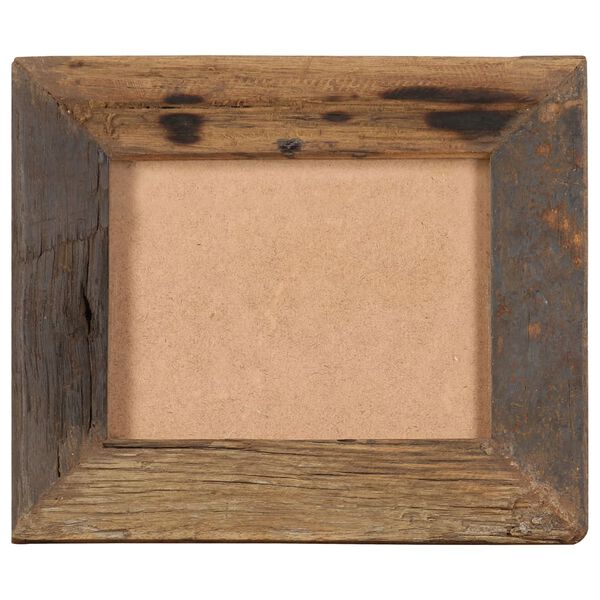 vidaXL 2 db t&ouml;m&ouml;r &uacute;jrahasznos&iacute;tott fa &eacute;s &uuml;veg f&eacute;nyk&eacute;pkeret 25 x 30 cm