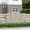 vidaXL 30 db &iacute;ves horganyzott vas gabion kos&aacute;r 200x50x120/140 cm