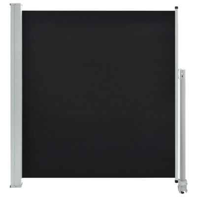 vidaXL fekete behúzható oldalsó terasz napellenző 140 x 300 cm