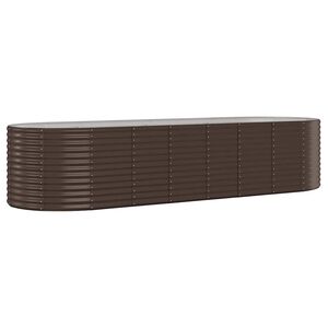 vidaXL barna horganyzott ac&eacute;l kerti magas&aacute;gy&aacute;s 322x100x68 cm