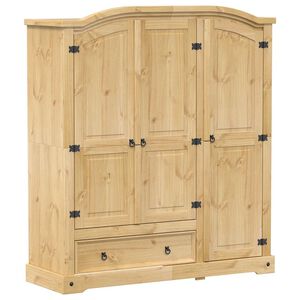 vidaXL Corona t&ouml;m&ouml;r fenyőfa ruh&aacute;sszekr&eacute;ny 151,5 x 52 x 170 cm