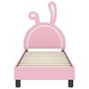 vidaXL Gyerekágy keret fejtámlával Rózsaszín 70 x 140 cm PU