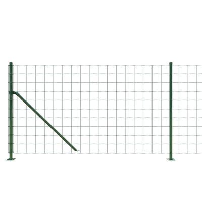 vidaXL zöld dróthálós kerítés illesztőperemmel 1x10 m