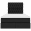 vidaXL Tárolós Ágy matracmal fejtámlával Fekete 120 x 200 cm Műbőr
