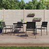 vidaXL 4 db fekete polyrattan kerti sz&eacute;k p&aacute;rn&aacute;val 54x62,5x89 cm