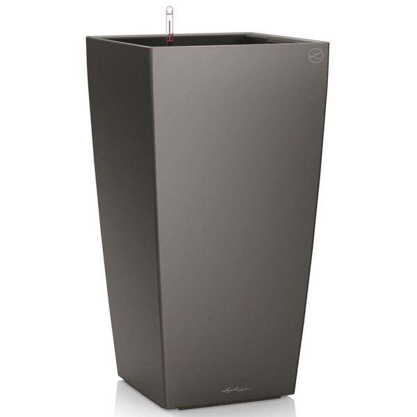 LECHUZA Cubico 40 ALL-IN-ONE antracit színű virágtartó