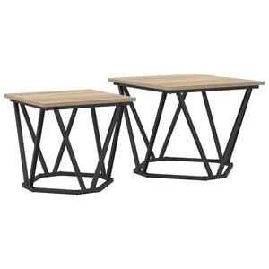 vidaXL Kisasztal k&eacute;szlet 2 db Sonoma t&ouml;lgy 50 x 50 x 40 cm