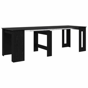 vidaXL &Eacute;tkezőasztal 240 x 85 x 75 cm Szerelt Fa Fekete T&ouml;lgy