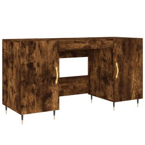 vidaXL f&uuml;st&ouml;s t&ouml;lgy sz&iacute;nű szerelt fa &iacute;r&oacute;asztal 140x50x75 cm