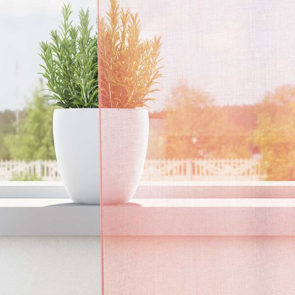 vidaXL 2 db rózsaszín fátyolfüggönyök hurokkal 140x260 cm