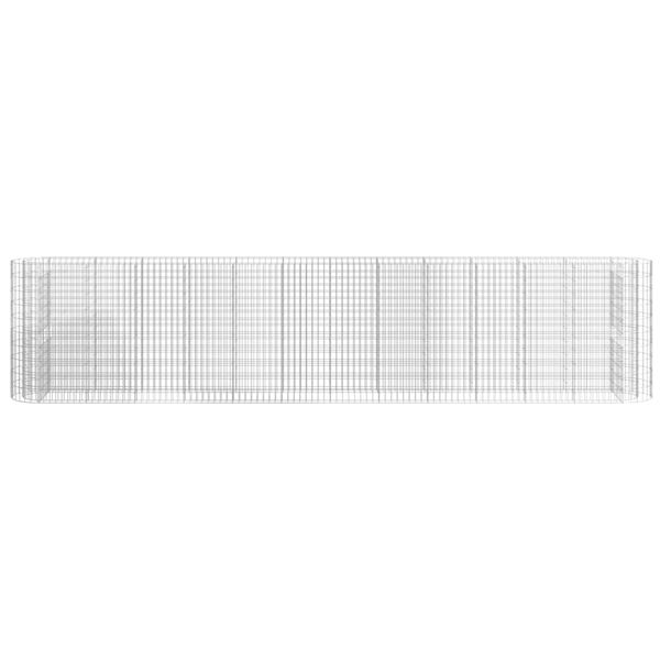 vidaXL horganyzott vas gabion magaságyás 470x50x100 cm