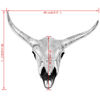 vidaXL falra r&ouml;gz&iacute;thető bikakoponya dekor&aacute;ci&oacute; alum&iacute;nium ez&uuml;st
