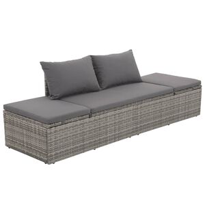 vidaXL sz&uuml;rke polyrattan kerti &aacute;gy 195 x 60 cm