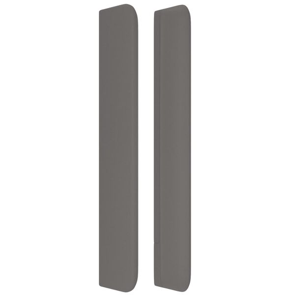 vidaXL szürke műbőr fejtámla szárnyakkal 183x16x118/128 cm