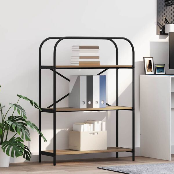 vidaXL K&ouml;nyvespolc Artisan t&ouml;lgy 80 x 30 x 109 cm Faanyag