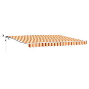 vidaXL Beh&uacute;zhat&oacute; napellenző S&aacute;rga &eacute;s narancs 400 &times; 350 cm Poli&eacute;szter