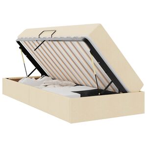 vidaXL &Aacute;gy t&aacute;rol&oacute;val &eacute;s matraccal Kr&eacute;m 90 x 190 cm Poli&eacute;szter