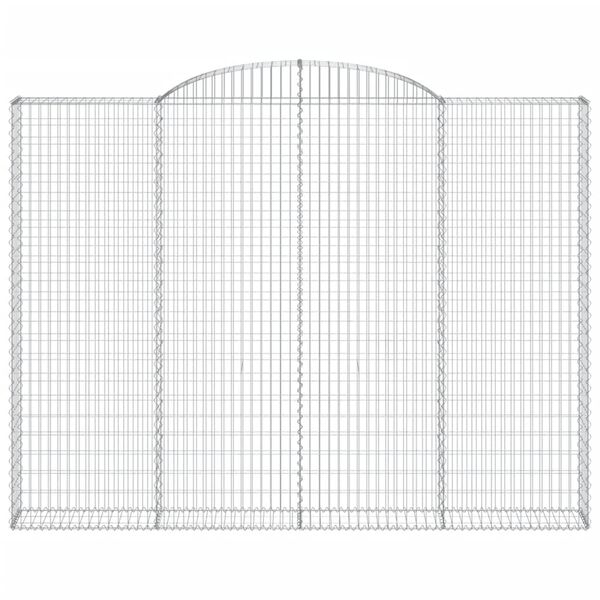 vidaXL 2 db &iacute;ves horganyzott vas gabion kos&aacute;r 300x30x220/240 cm