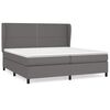 vidaXL sz&uuml;rke műbőr rug&oacute;s &aacute;gy matraccal 200 x 200 cm