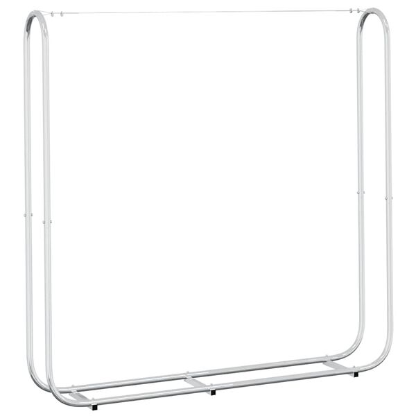 vidaXL horganyzott ac&eacute;l tűzifat&aacute;rol&oacute; 150x25x150 cm