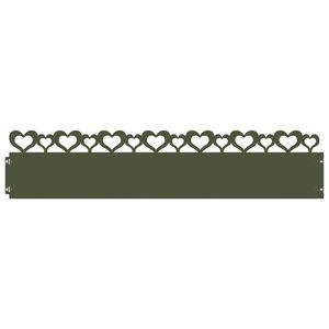 vidaXL Gyepszeg&eacute;lyek 10 db 103 x 0,05 x 22 cm Ac&eacute;l Olajz&ouml;ld