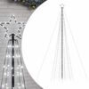 vidaXL hideg feh&eacute;r LED kar&aacute;csonyfa t&uuml;sk&eacute;kkel 1534 LED 500 cm